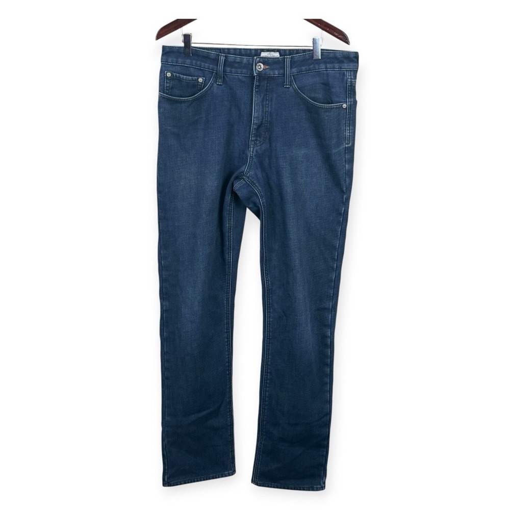 Mens 34X34 Weatherproof Vintage Regular Straight Leg Fleece Lined Pants Jeans